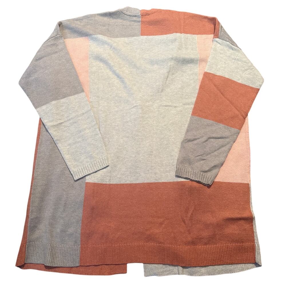 J. Jill Colorblock Patchwork Single Button V-Neck… - image 3